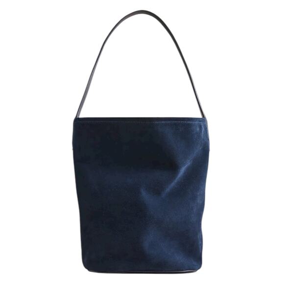 J. Crew Berkeley Bucket Bag in Suede Darkest Indigo Blue - Picture 3 of 11